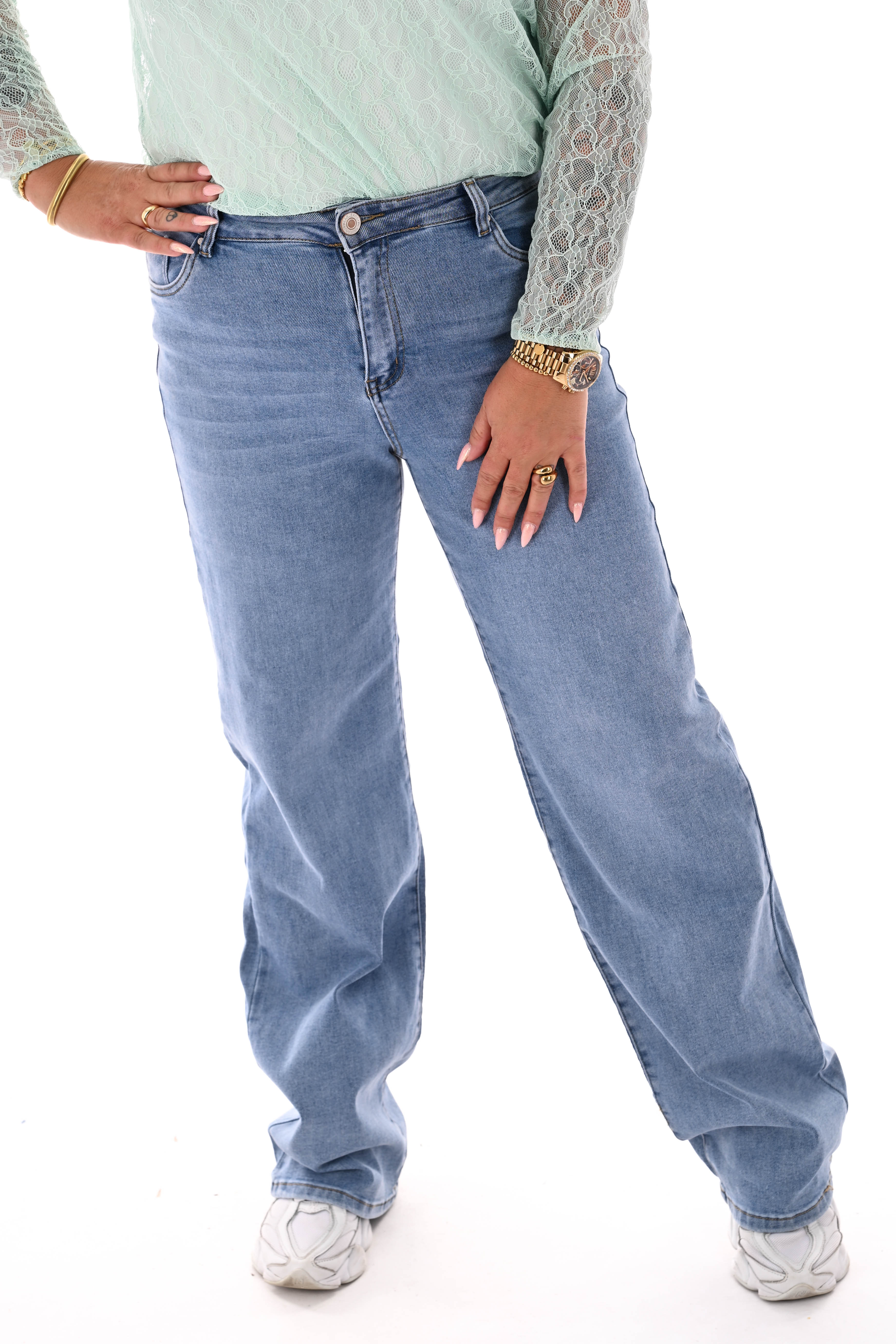 Jeans goodies wide leg tall jeansblauw