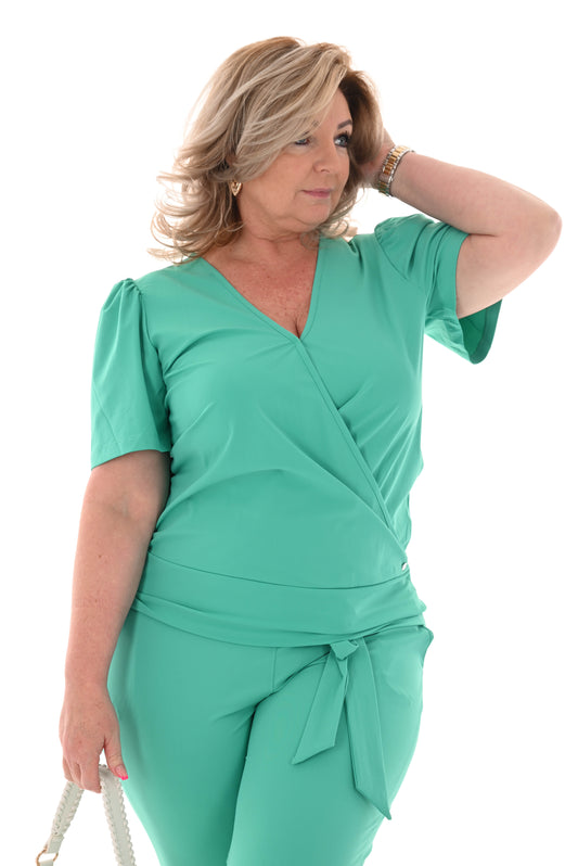 Lady day top Amber paradise green