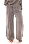 Wijde broek silky taupe