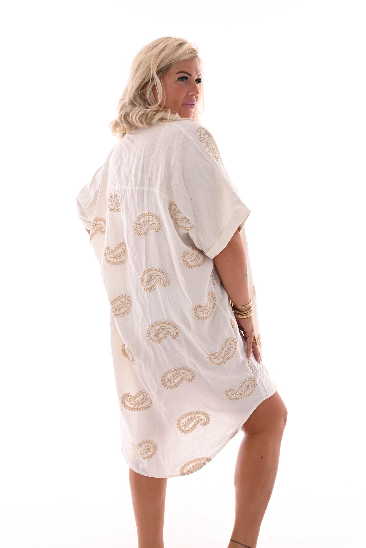 Lange blouse paisley creme