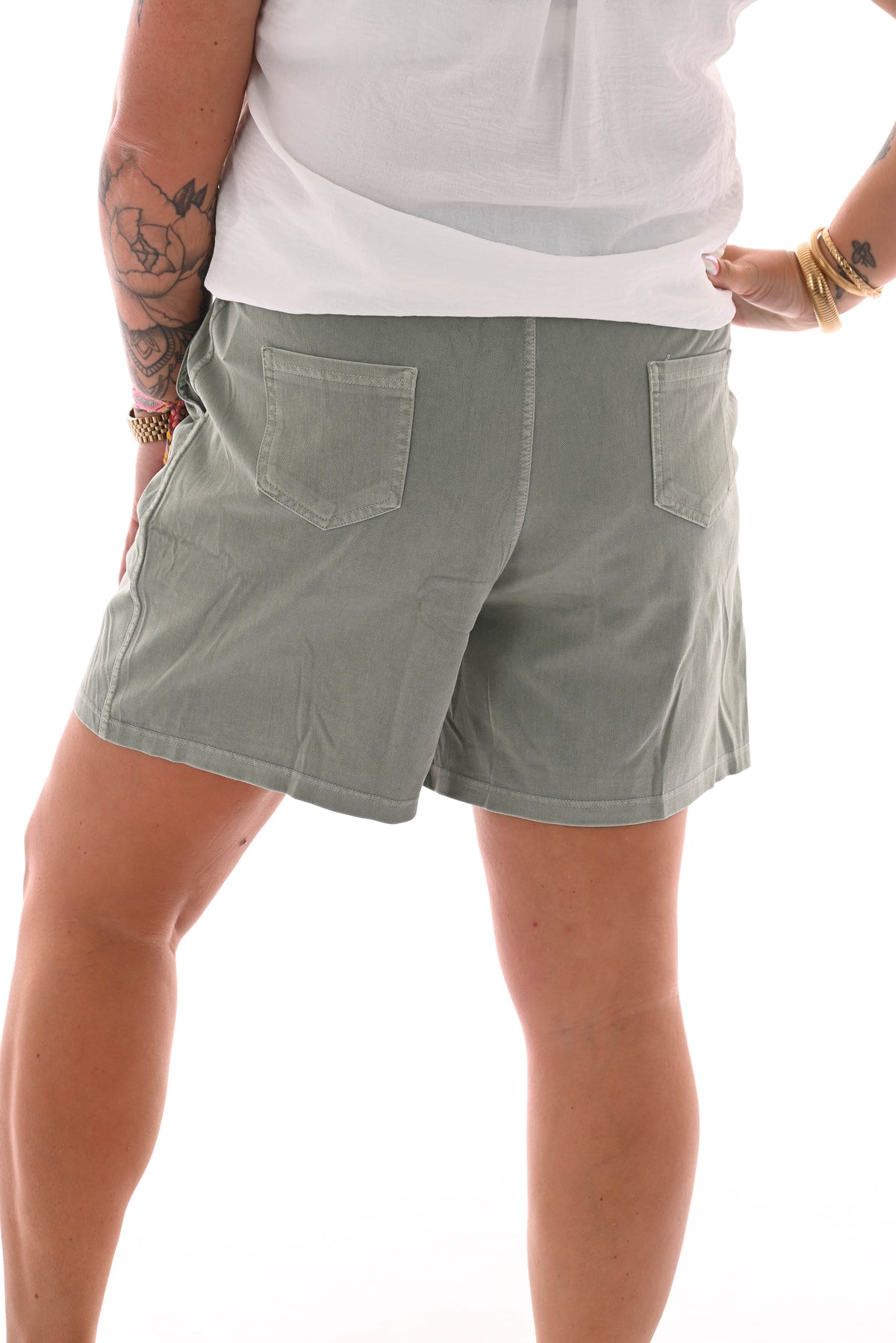 Short elastieken band groen