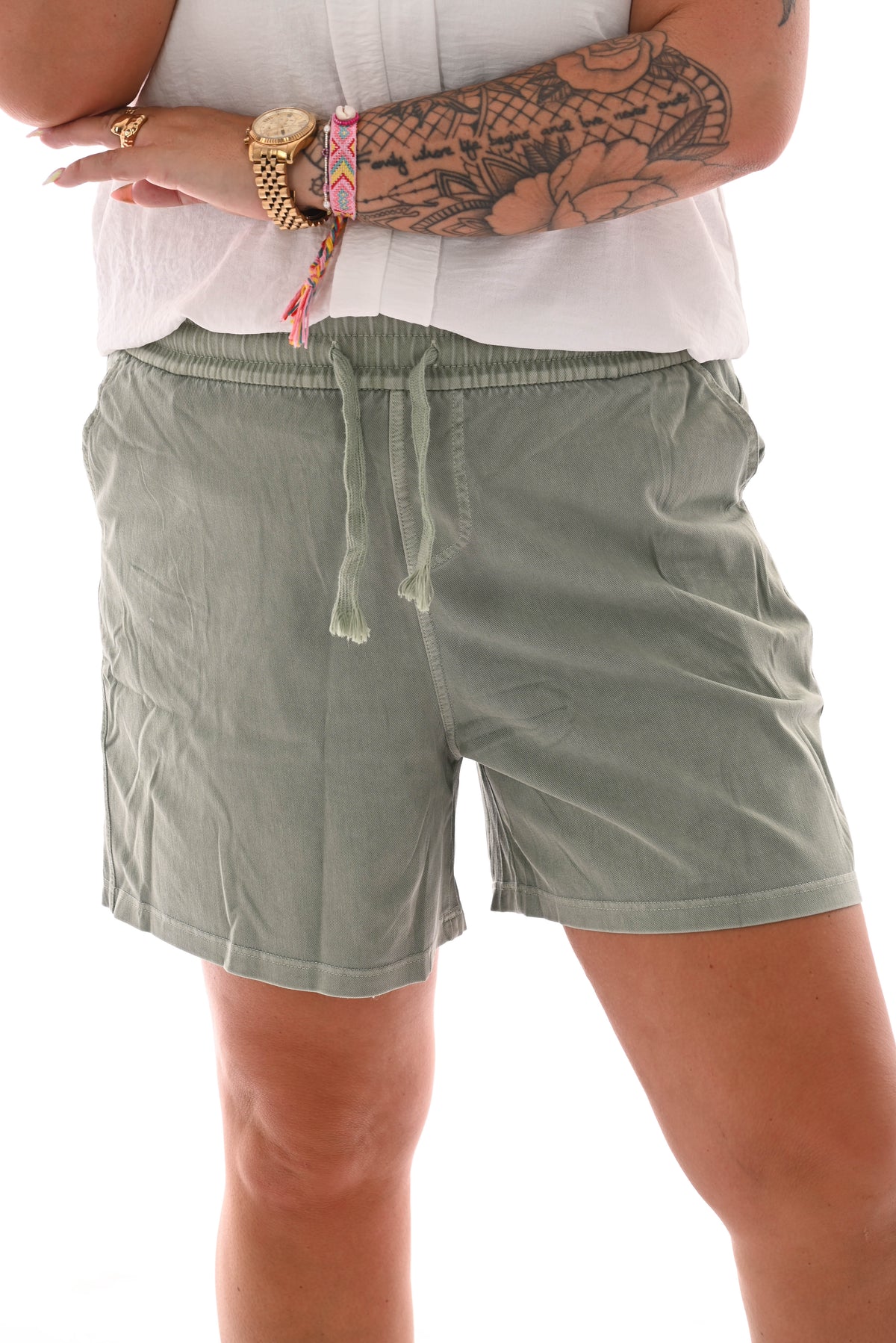 Short elastieken band groen