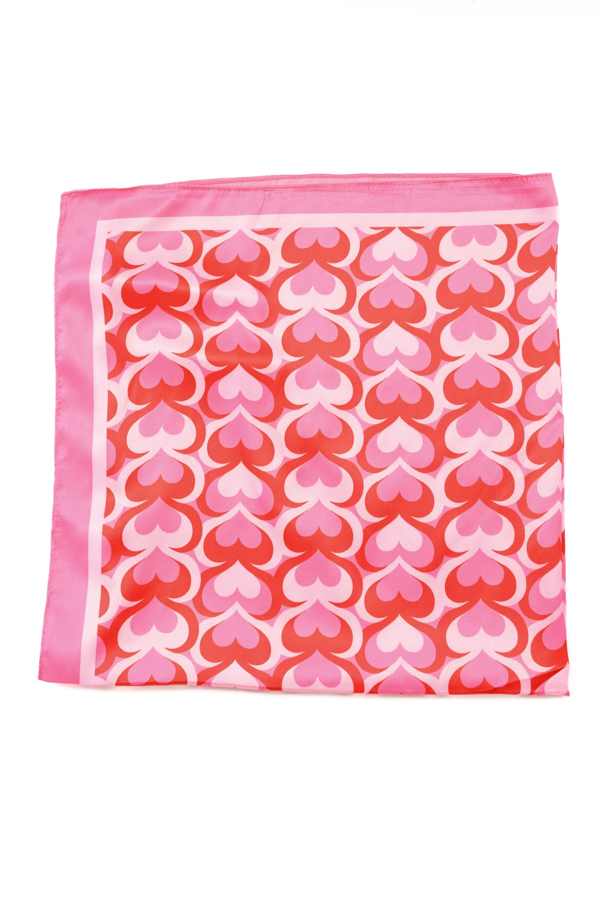 Kort sjaaltje hartjes roze