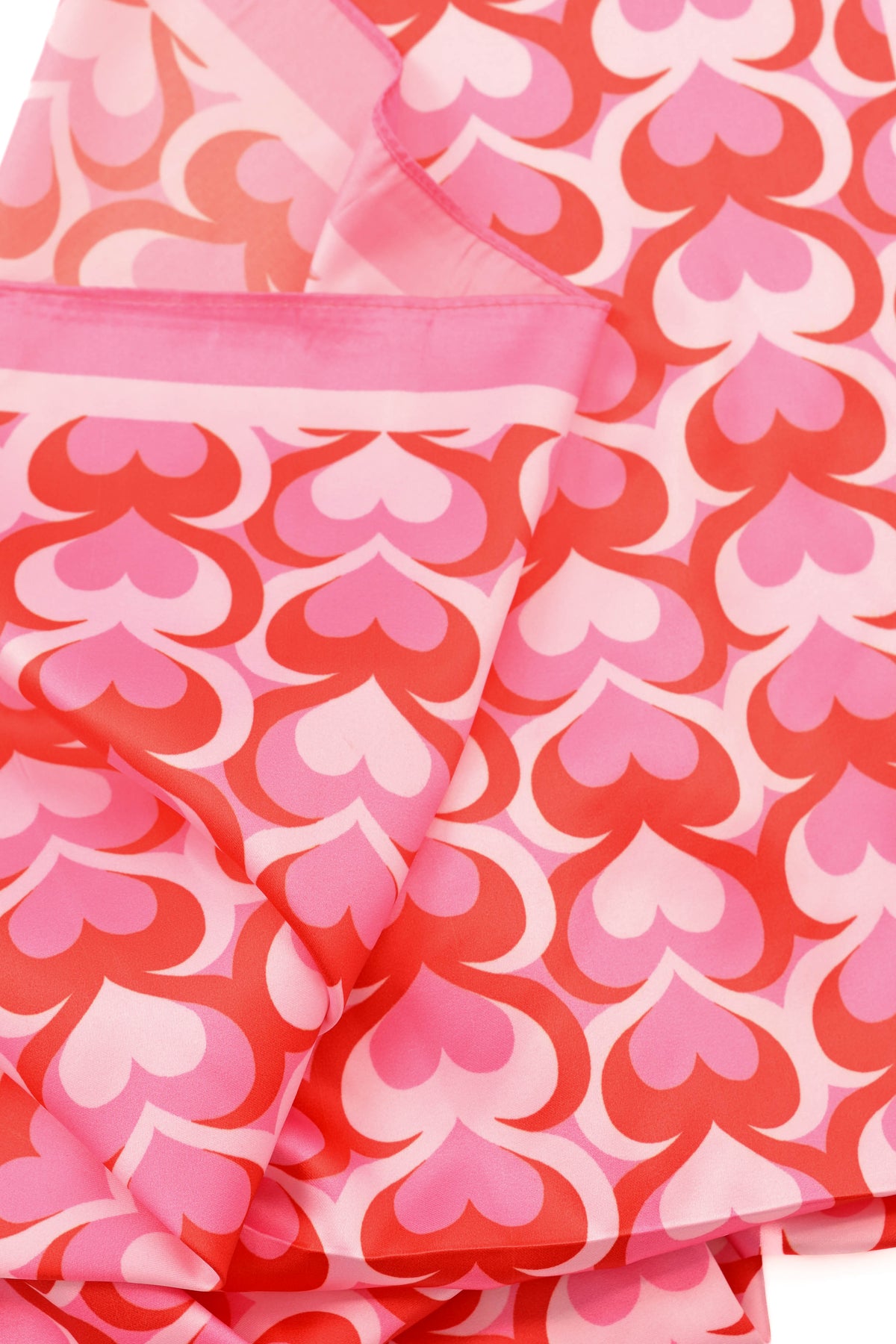 Kort sjaaltje hartjes roze