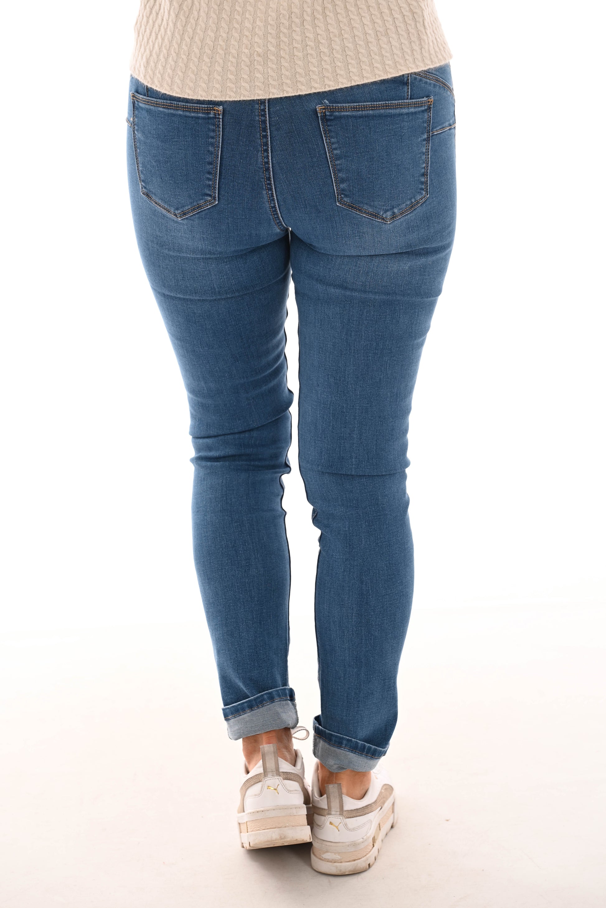 Norfy jeans lichtblauwe wassing high waist slim leg