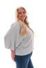 Blouse volante mouwen lichtgrijs