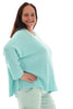 Oversized trui aqua