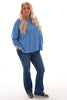 Oversized trui blauw