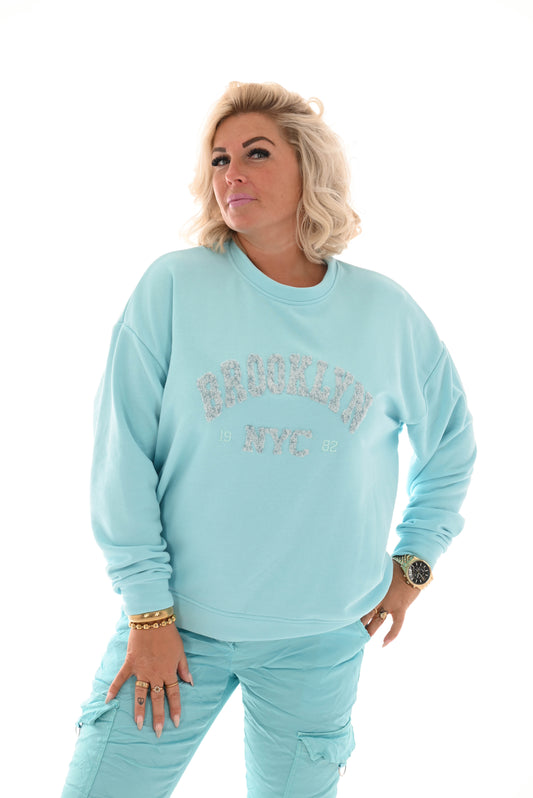 Sweater Brooklyn aquablauw