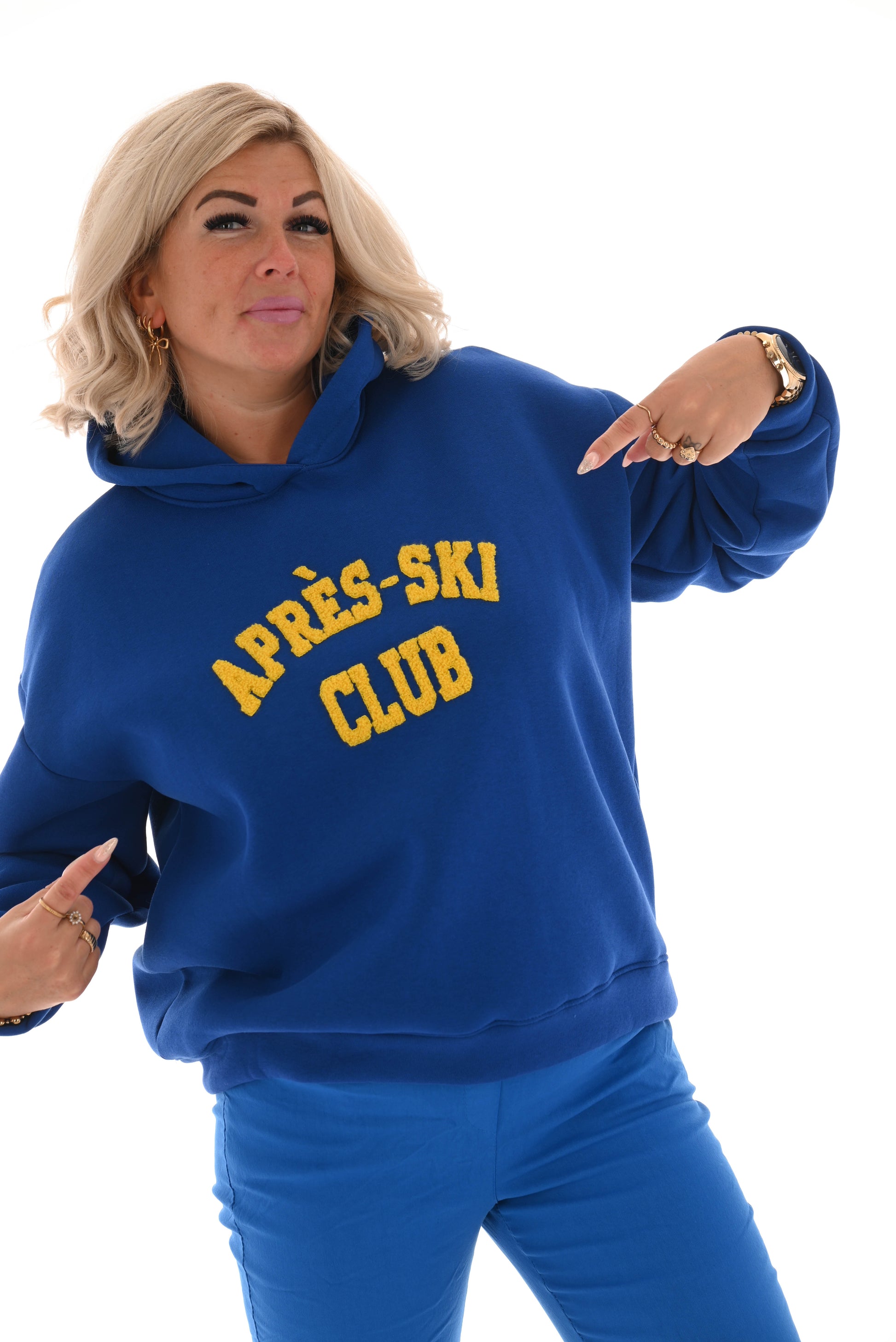 Hoodie apres skiclub 2.0 kobaltblauw