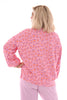 Sweater panterprint roze/lila