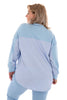Striped sweater blauw