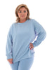 Striped sweater blauw