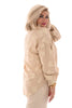 Doorknoop blouse palmbladeren beige