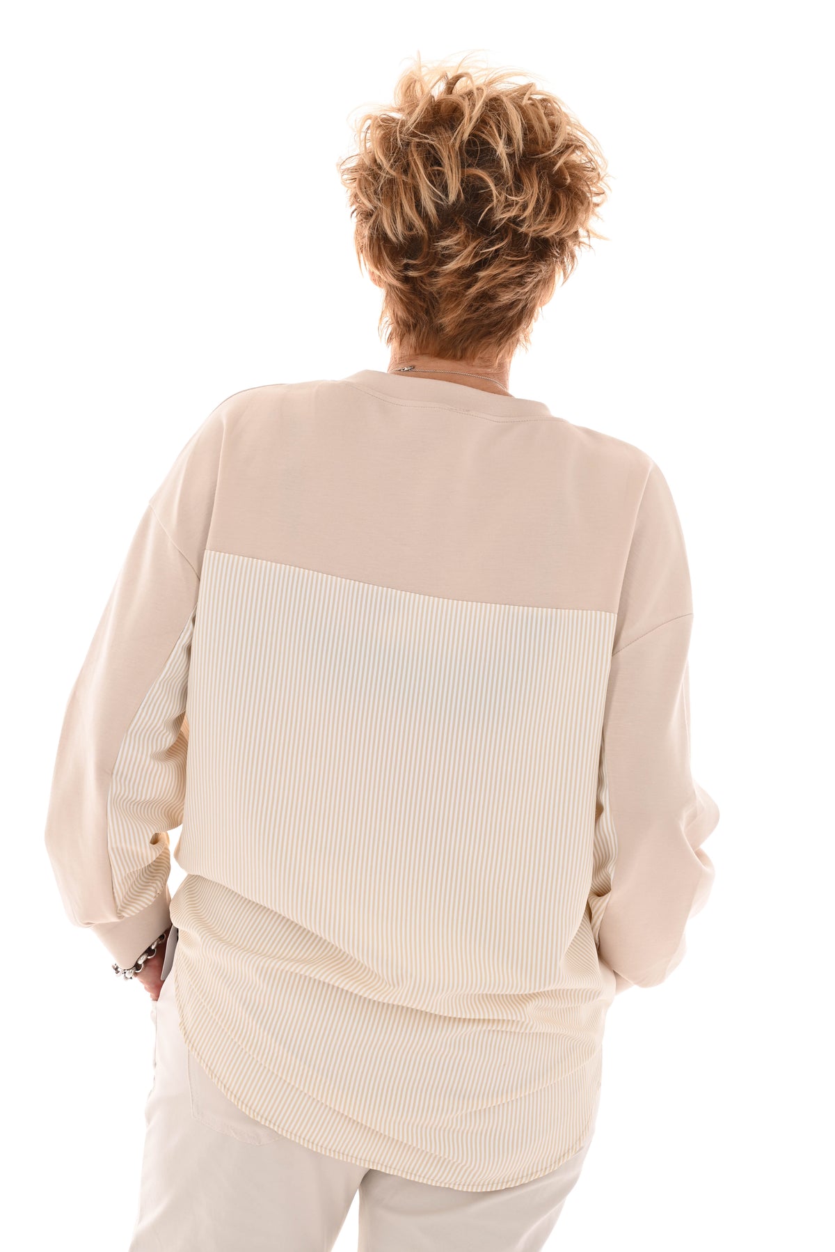 Striped sweater beige