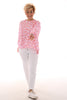 Sweater panterprint roomwit/lila