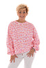 Sweater panterprint roomwit/lila