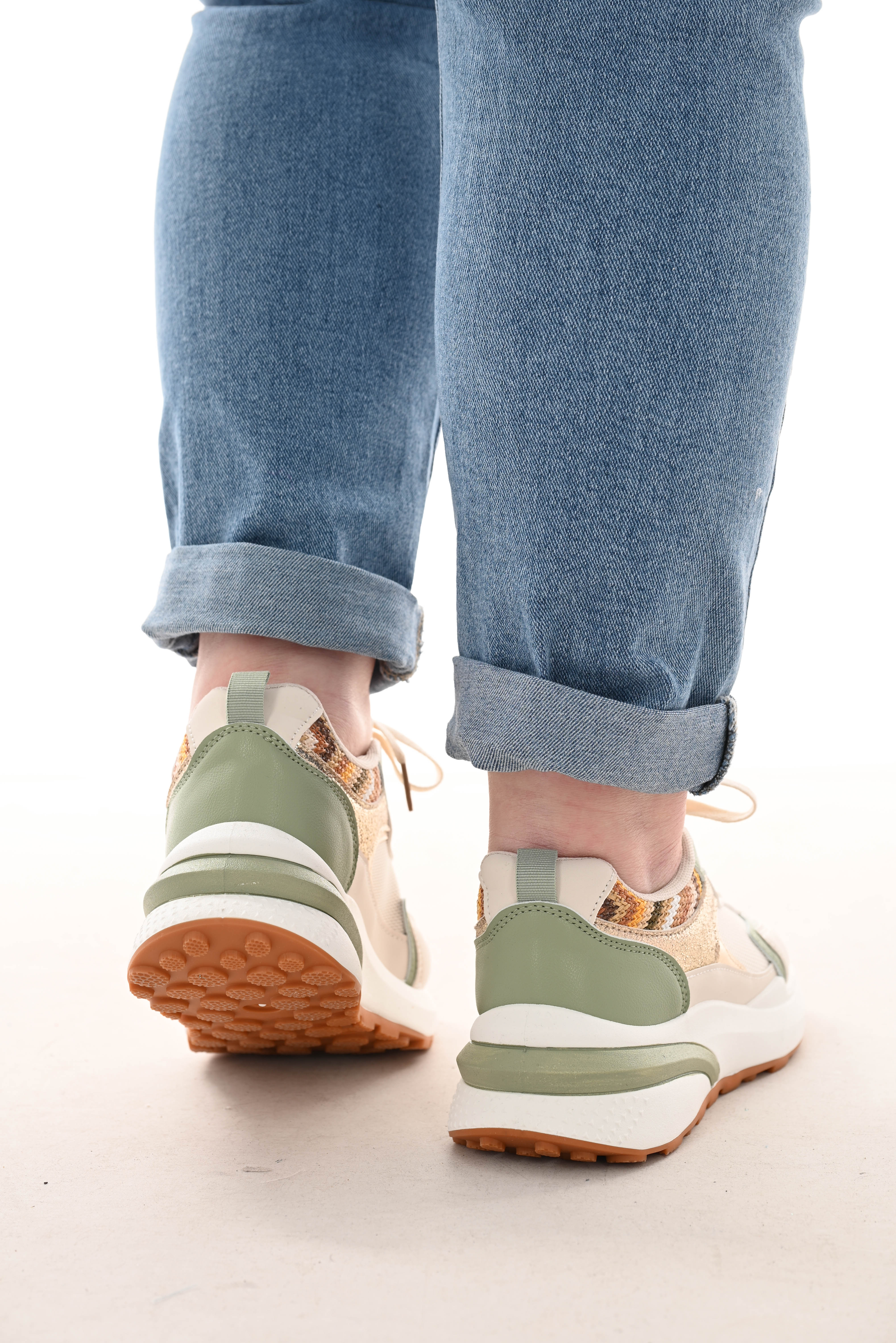 Sneaker groen/goud