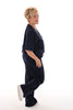 Tweedelig pak v-hals korte mouw marineblauw
