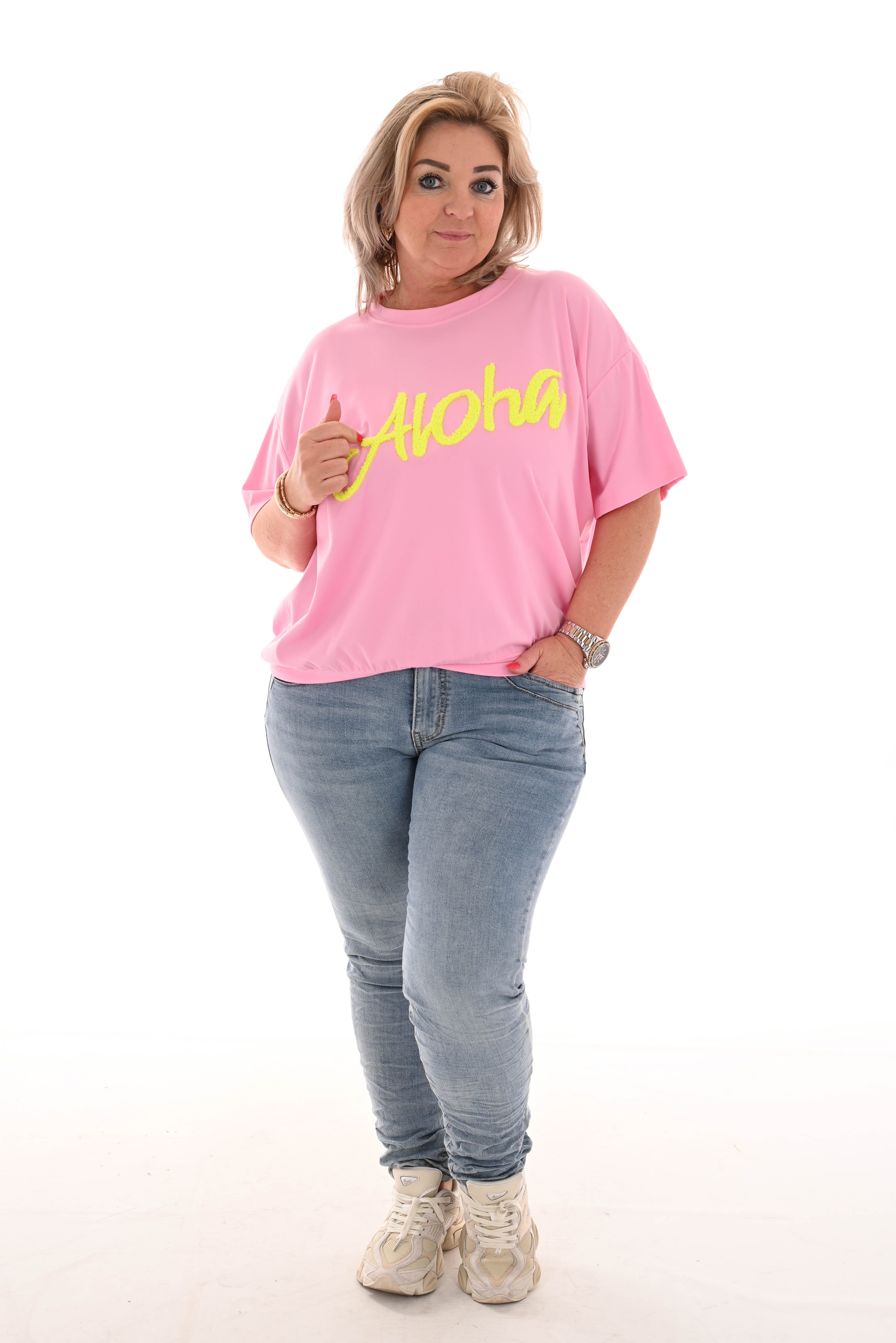 Top Aloha roze