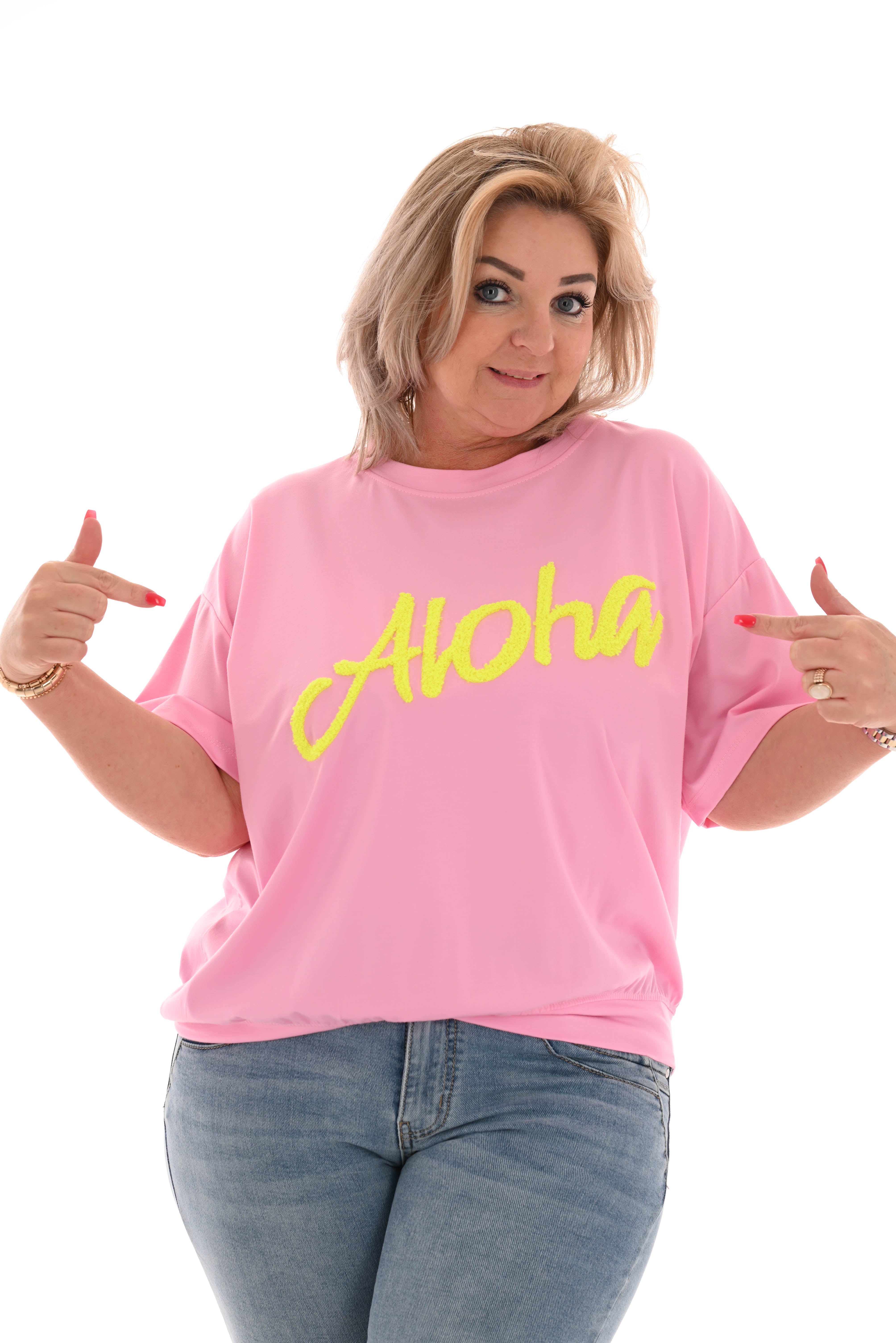 Top Aloha roze