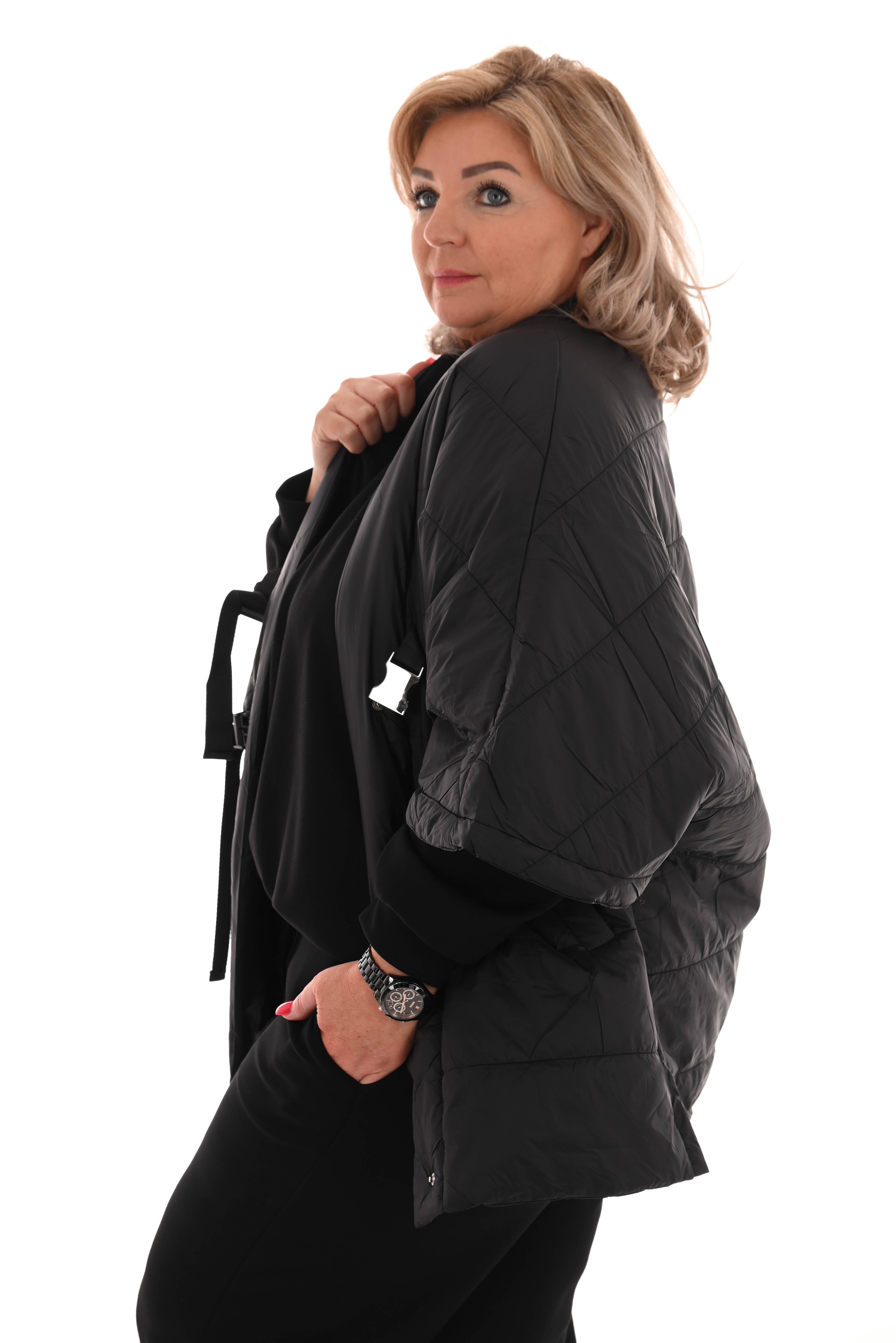Bodywarmer met klip sluiting zwart