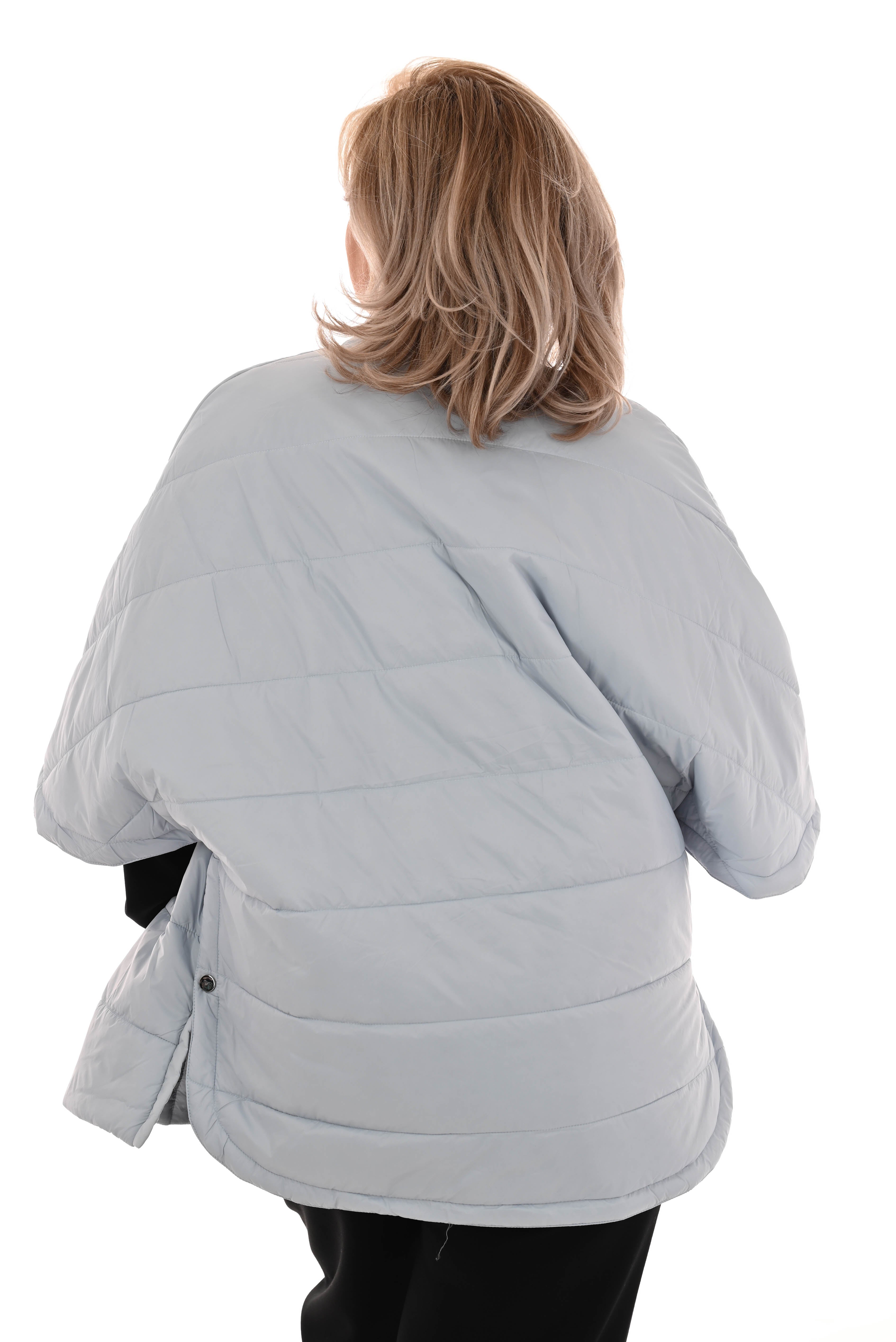 Bodywarmer met klip sluiting lichtblauw