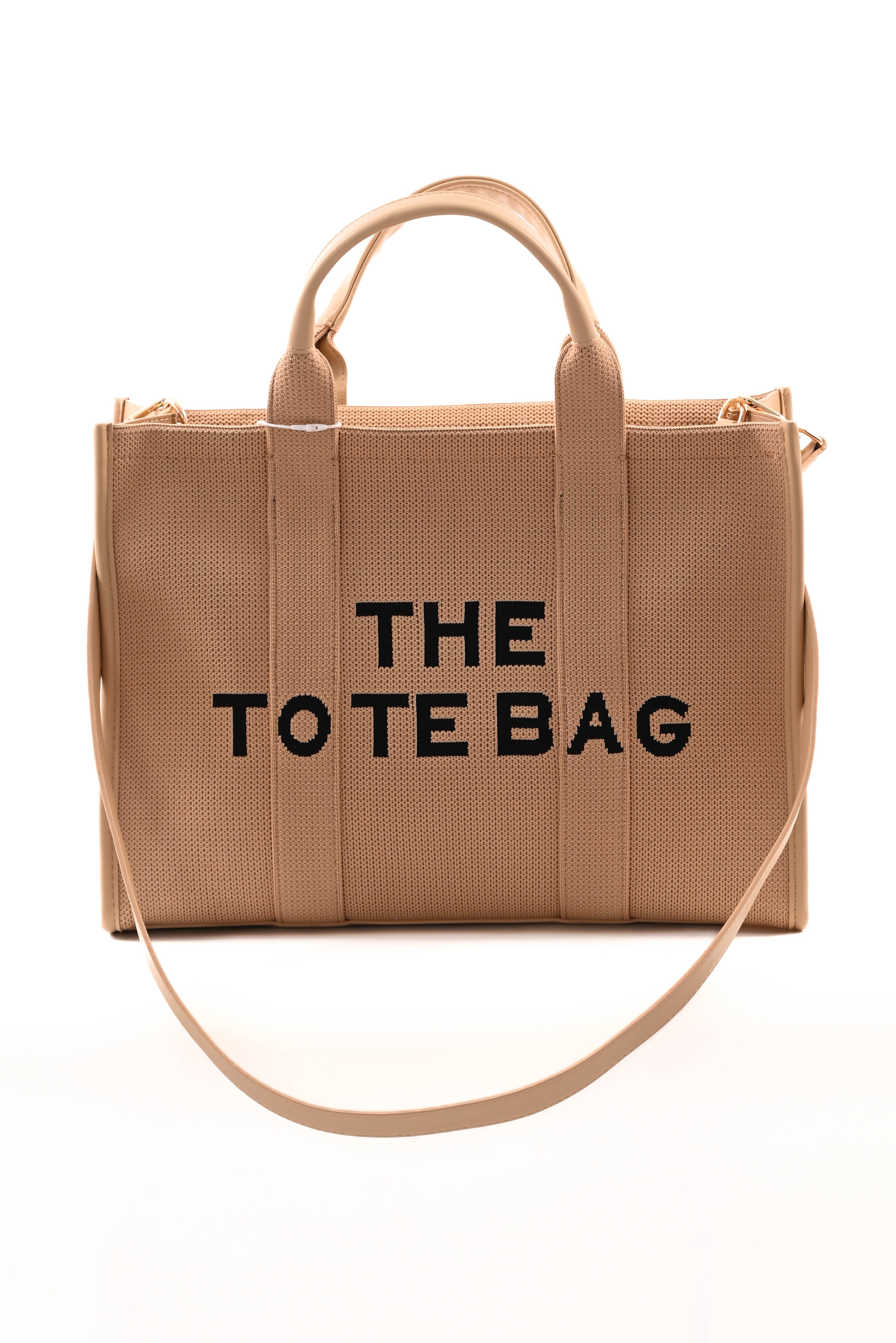 Tote bag classic groot beige