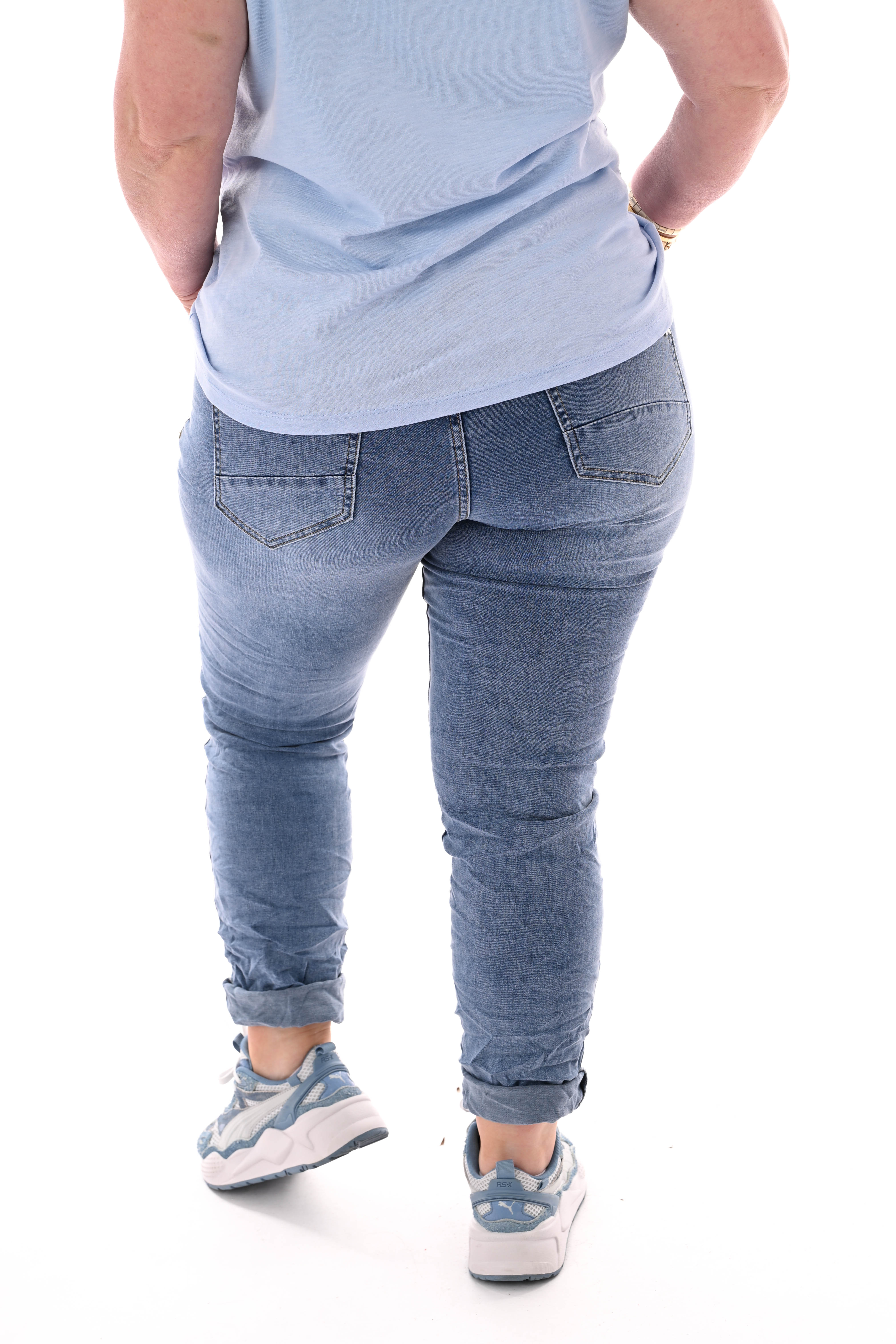 Karostar baggy jeans boho blauw