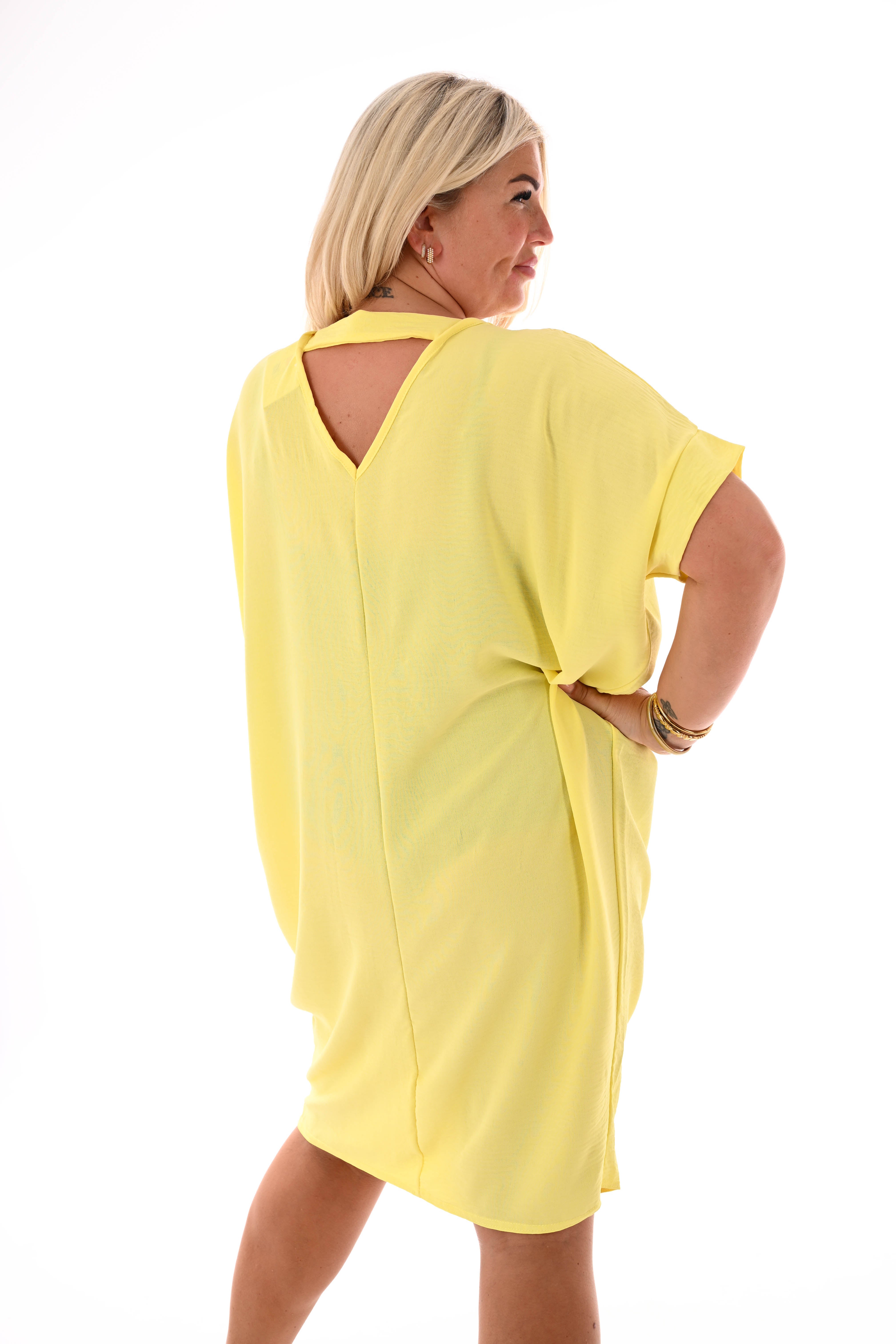 Tuniek v-rug uni geel