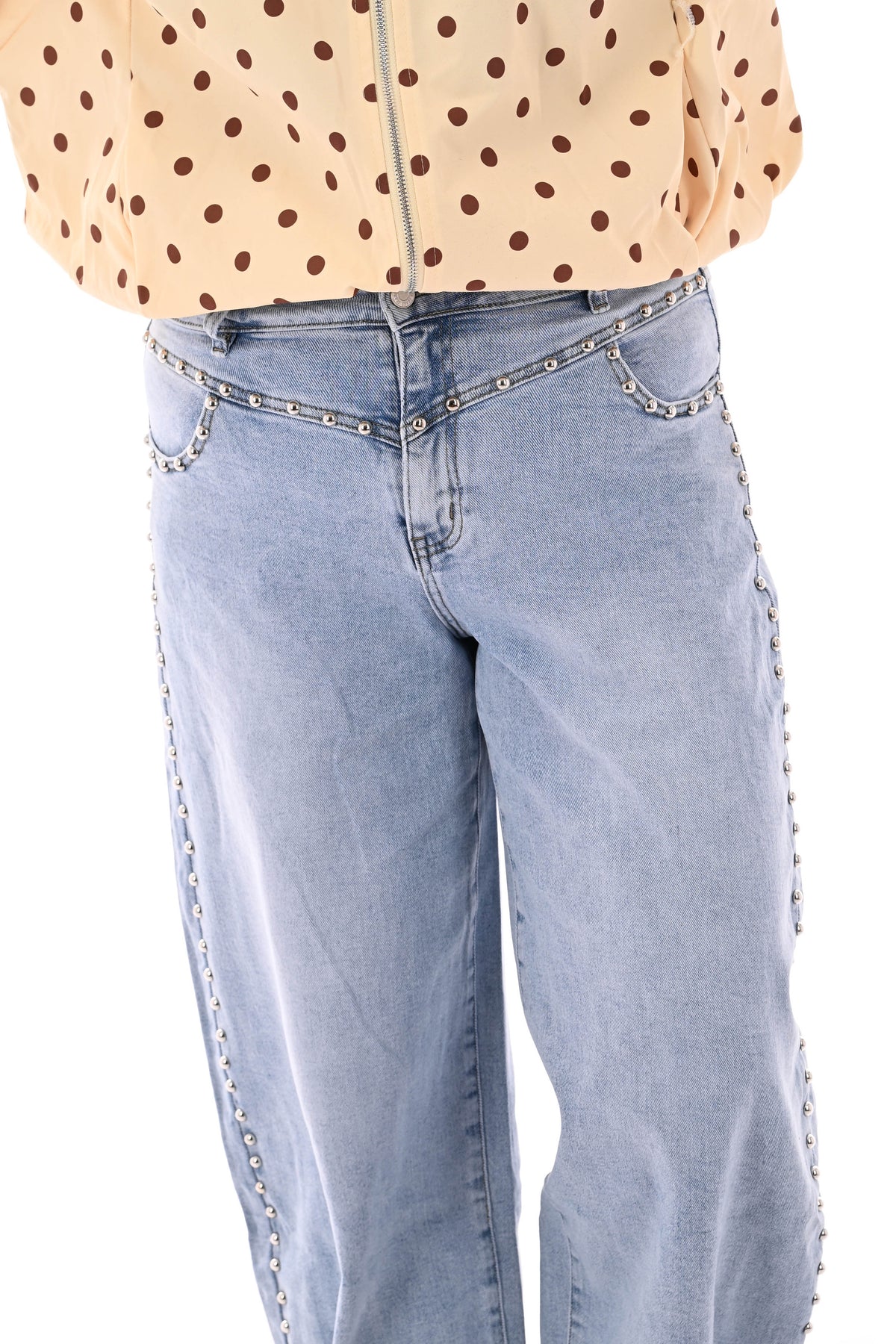 Laulia ballon jeans studs lichtblauw