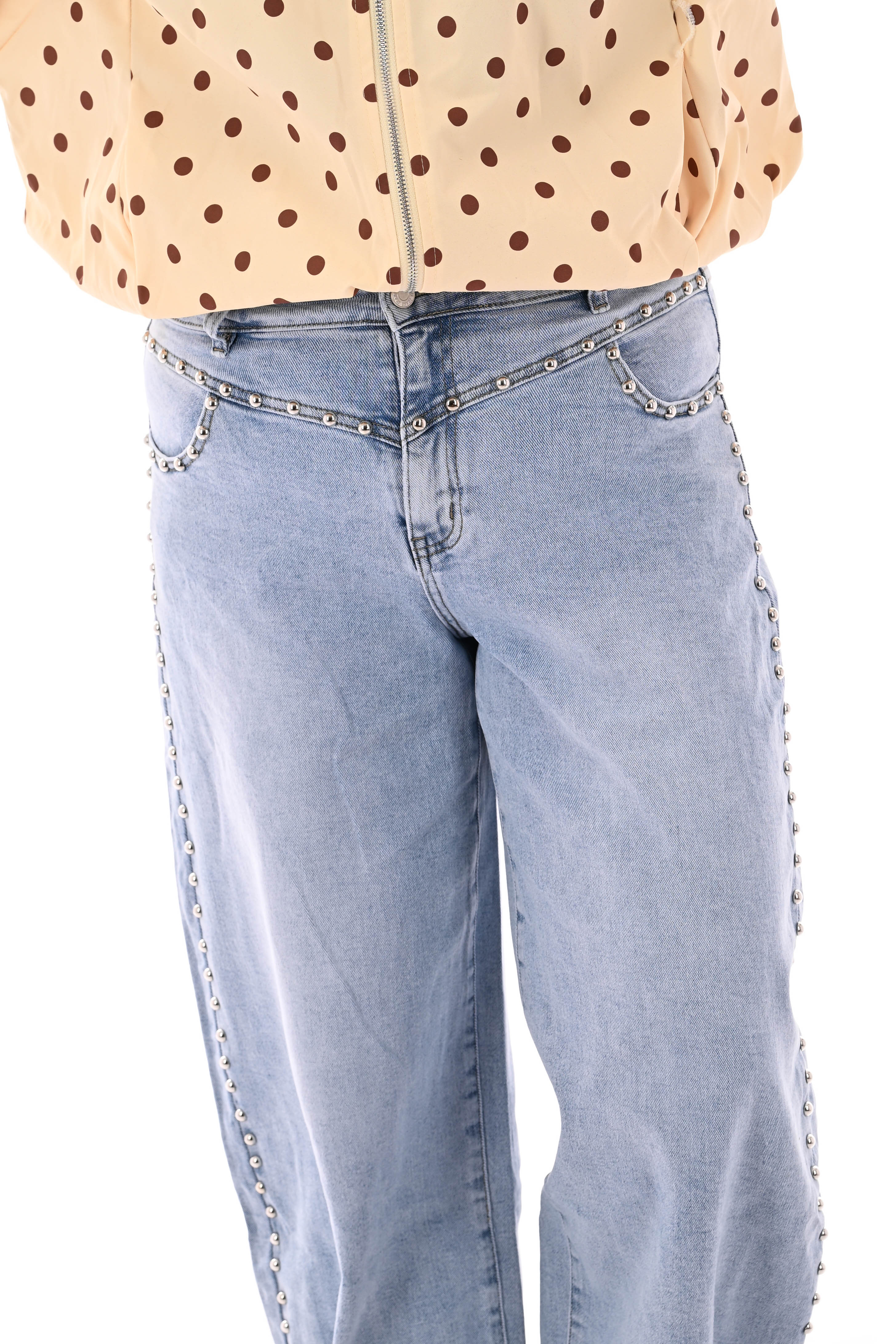 Laulia ballon jeans studs lichtblauw