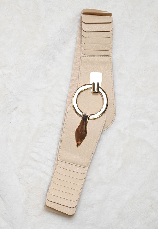 Riem met schubben beige