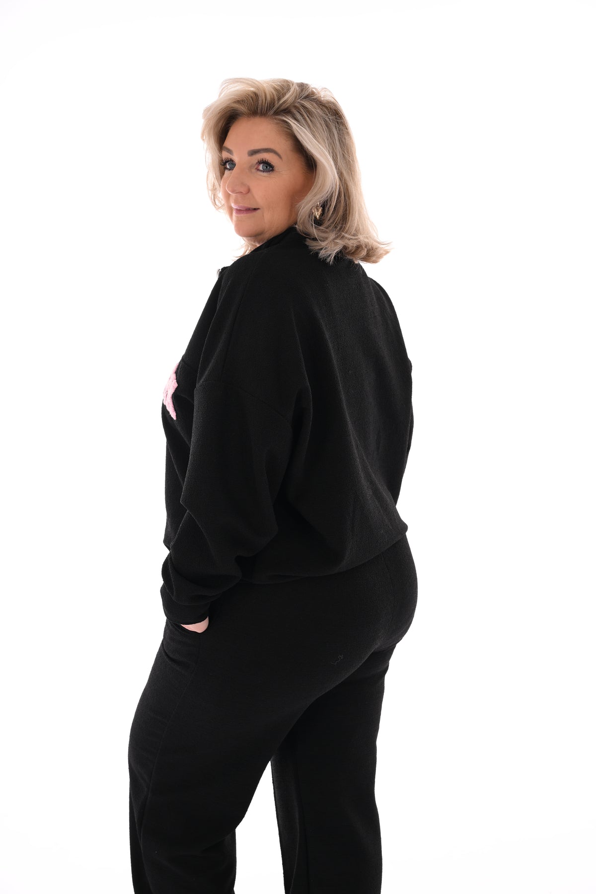 Tweedelig pak New York met rits zwart