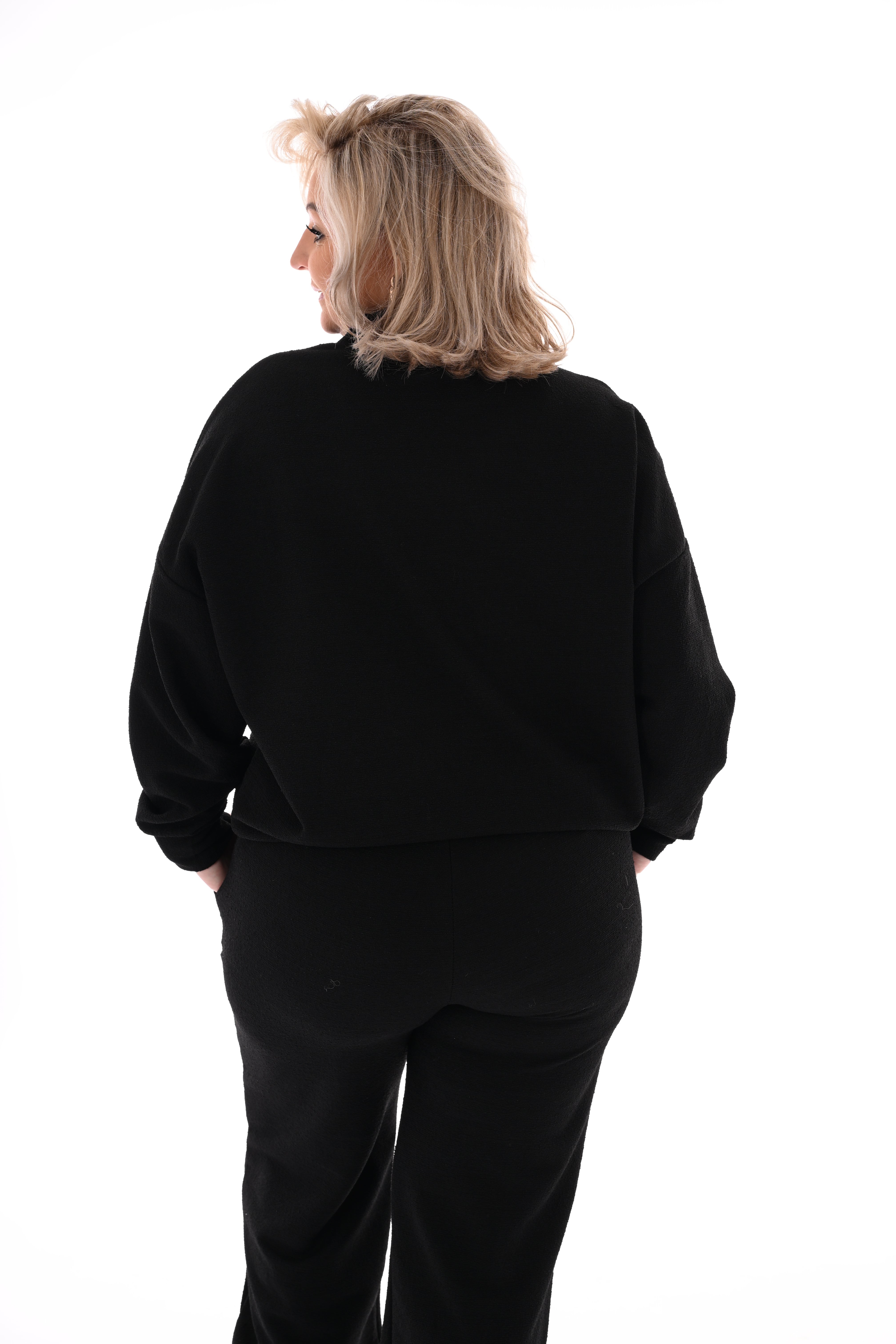 Tweedelig pak New York met rits zwart