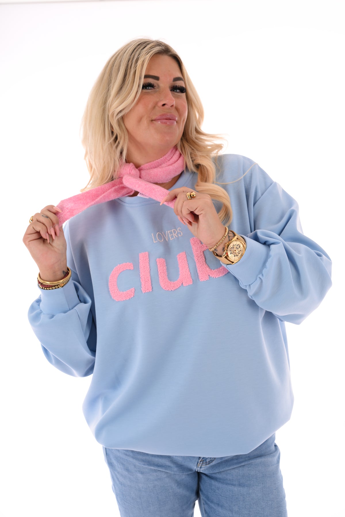 Kort sjaaltje uni roze