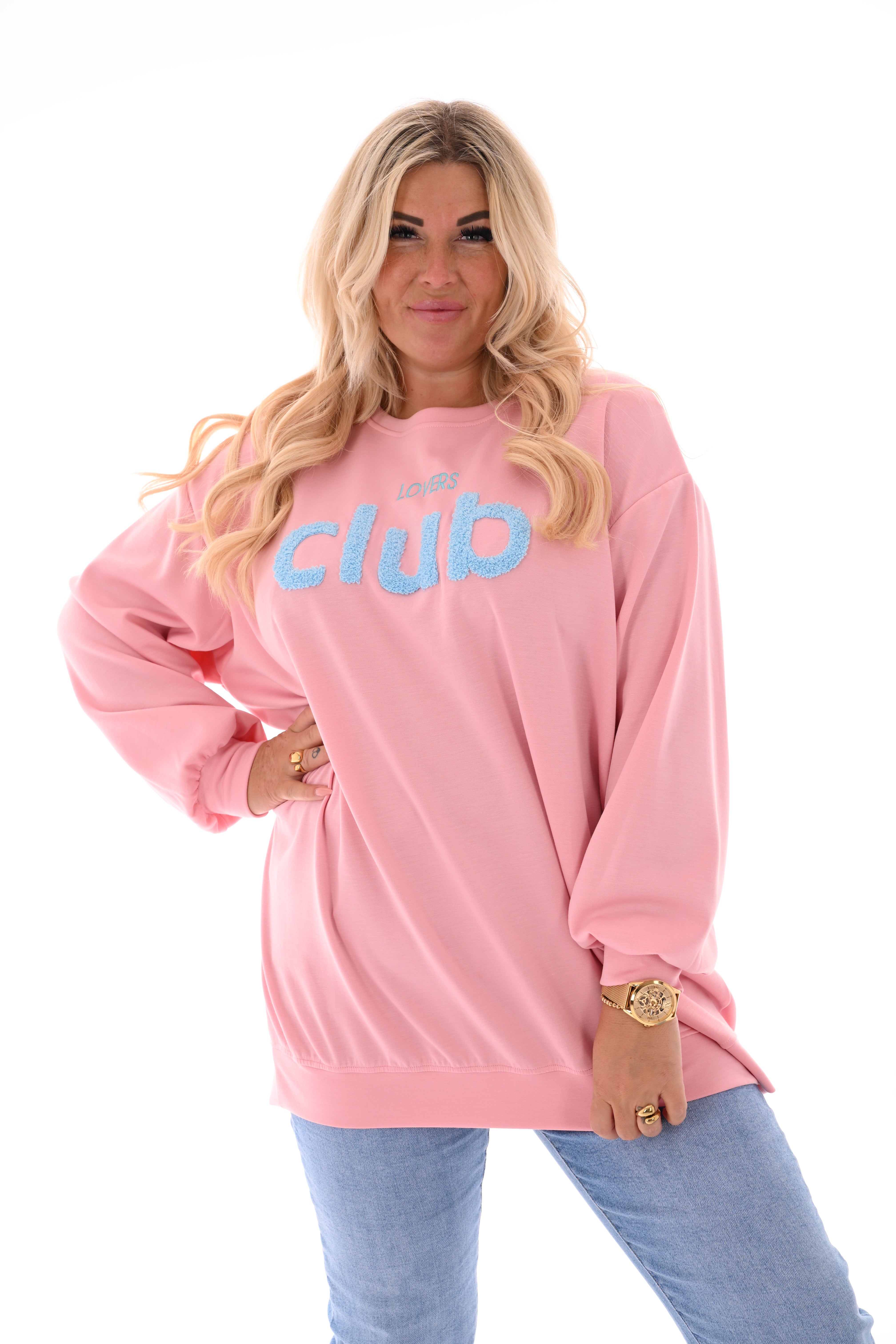 Sweater lovers club lichtroze