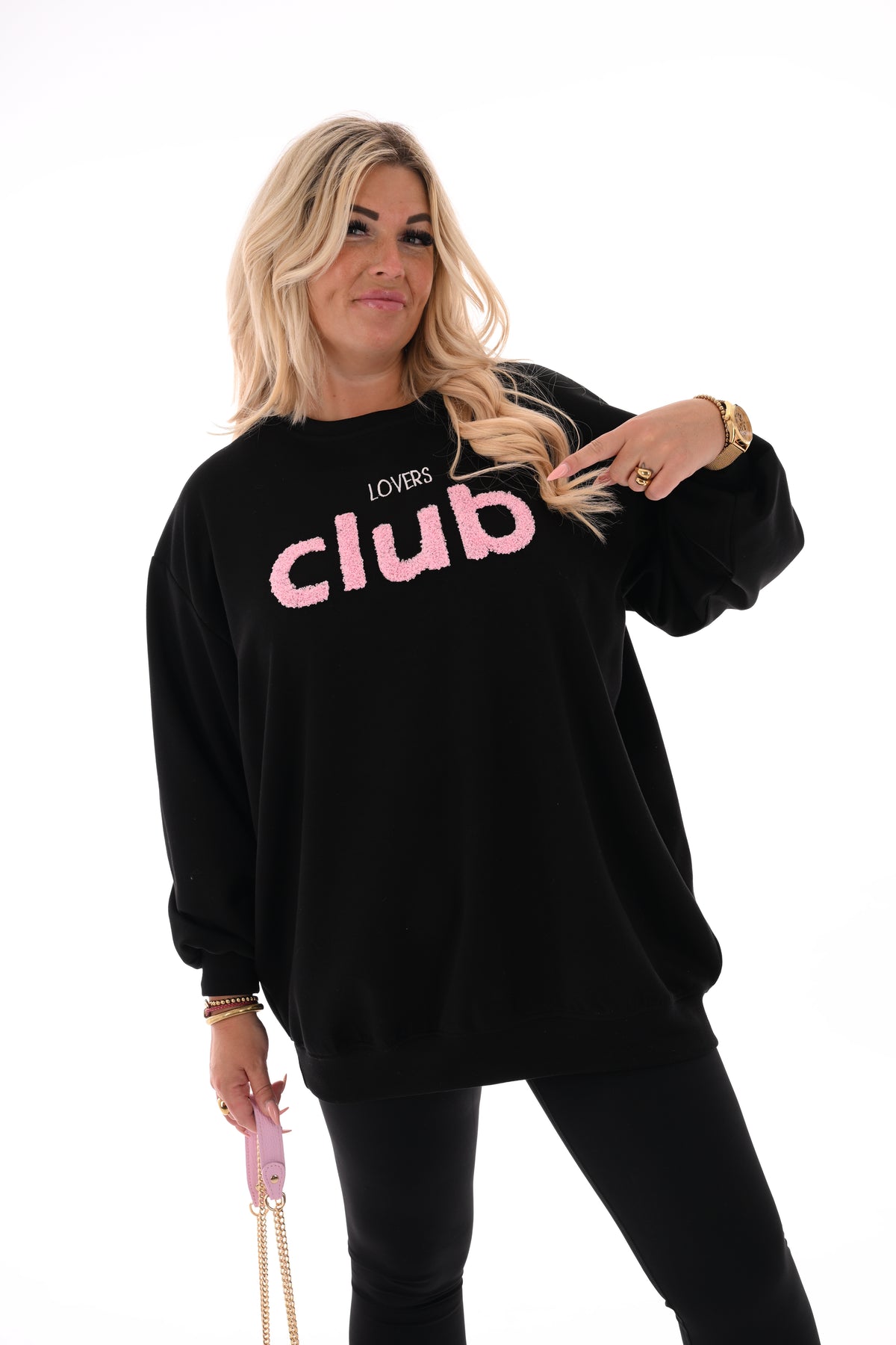 Sweater lovers club zwart