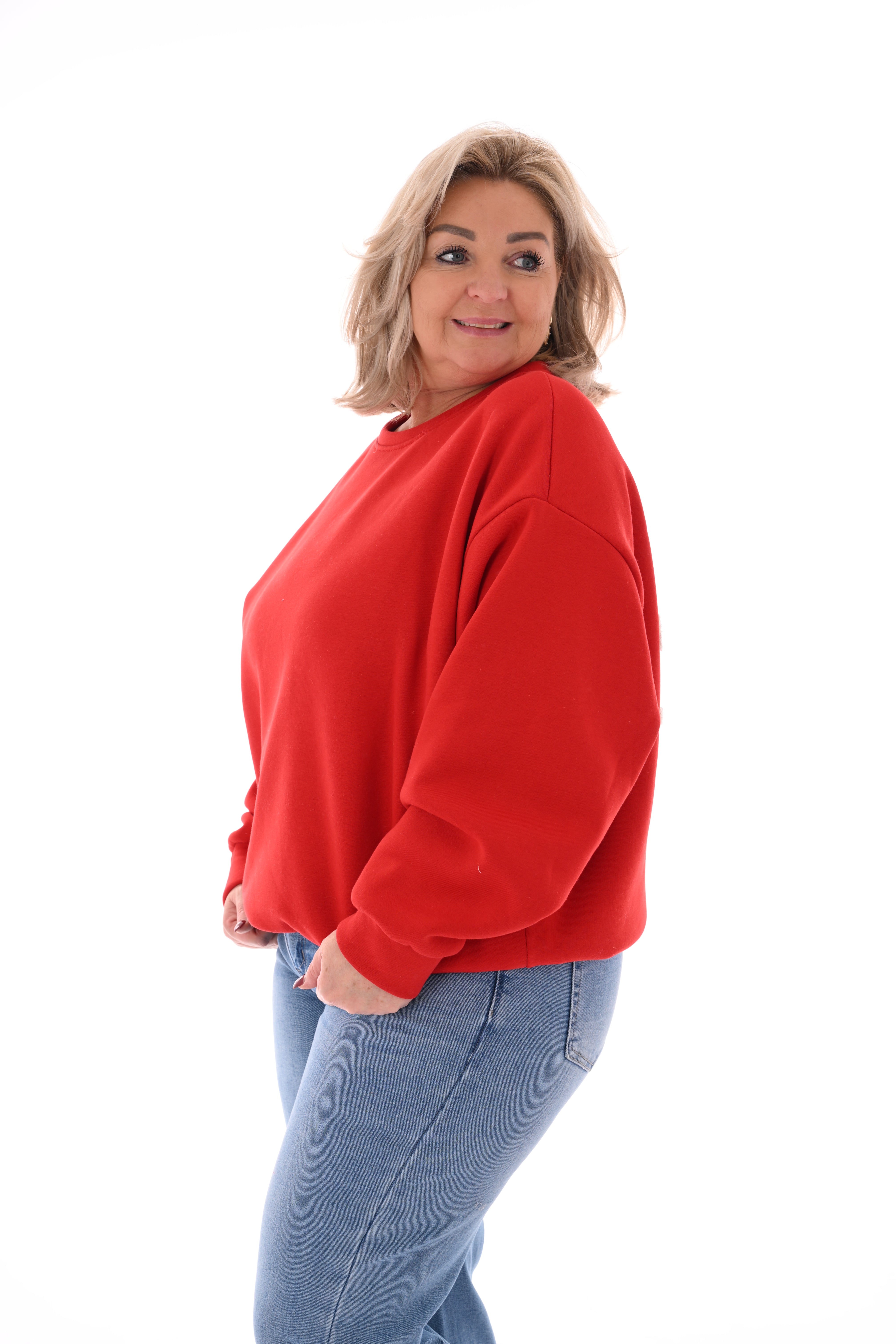 Sweater Le Marais uni rood