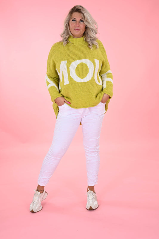 Trui turtle neck amour lime