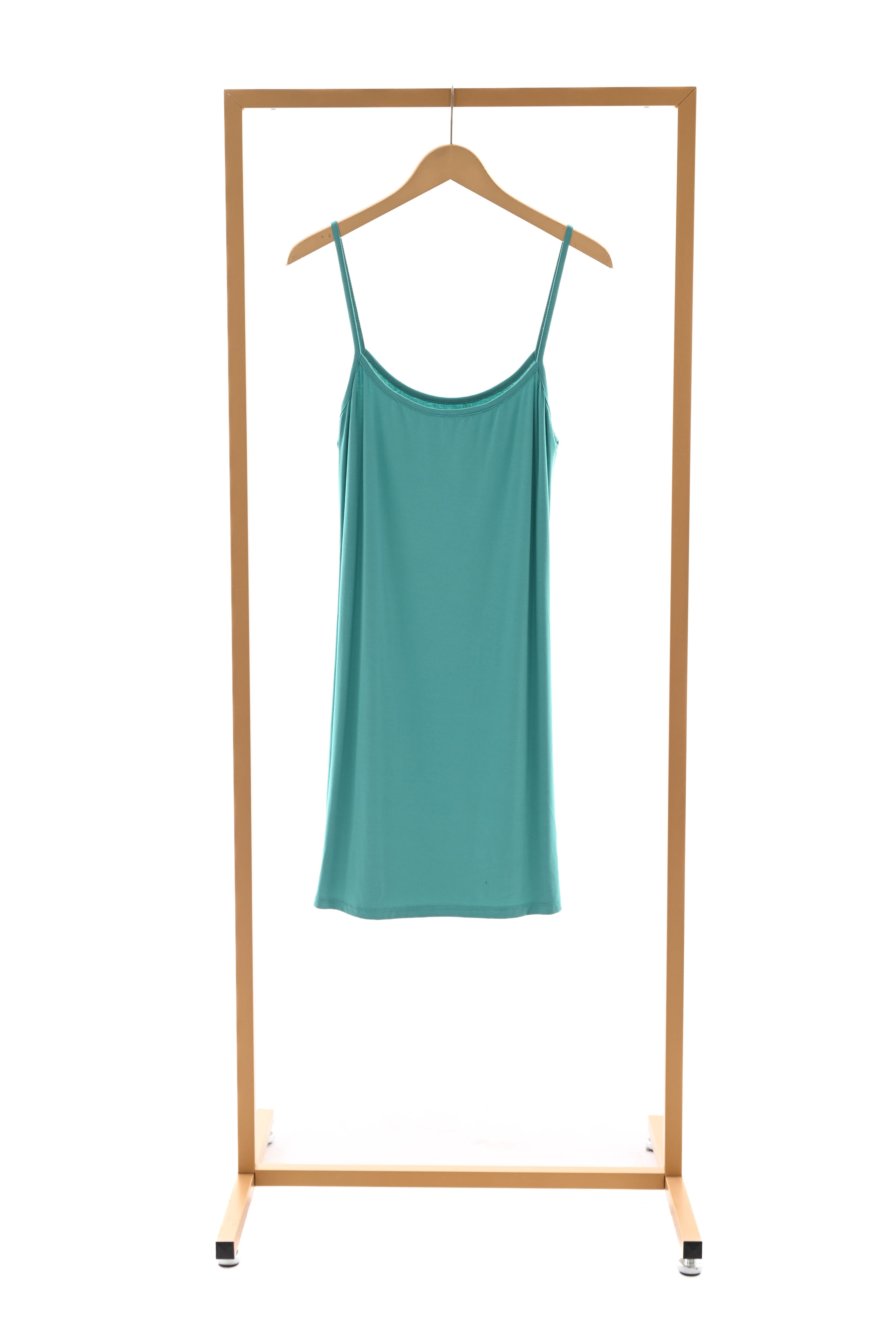 Onderjurk basic uni turquoise