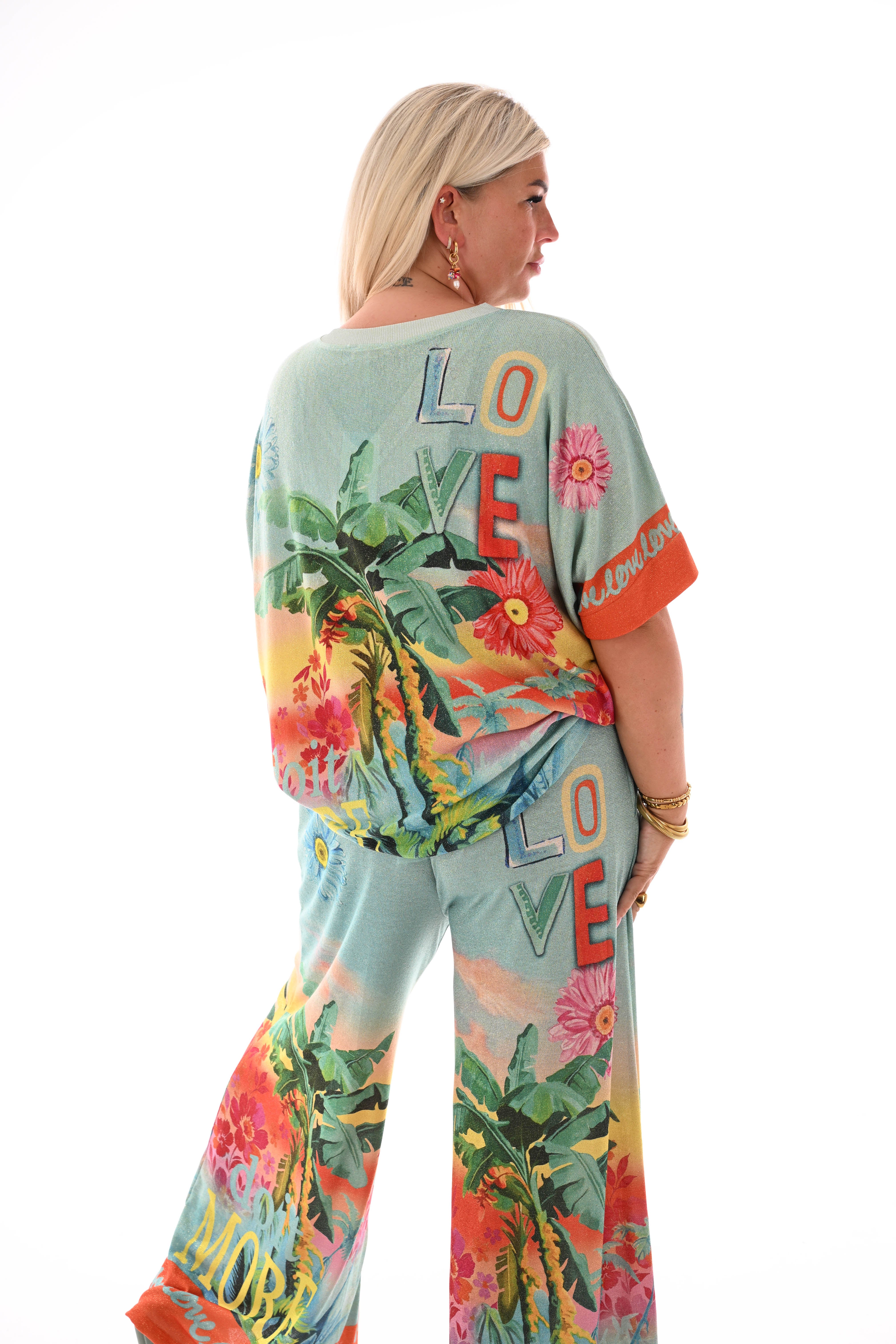 Tweedelig set tropical turquoise