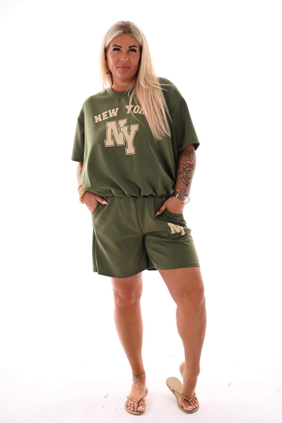 Twinset NY elastiekenband olijfgroen