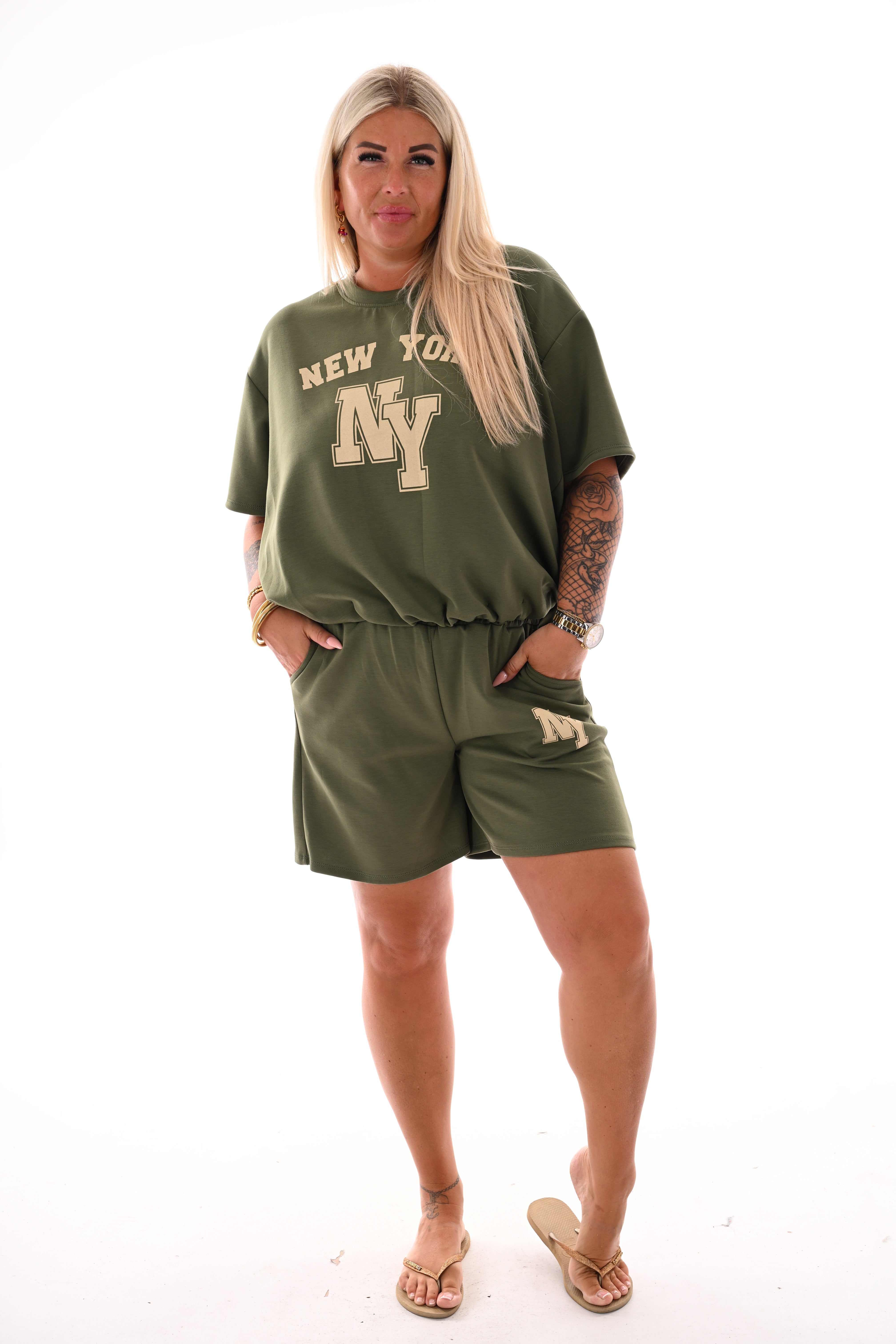 Twinset NY elastiekenband olijfgroen