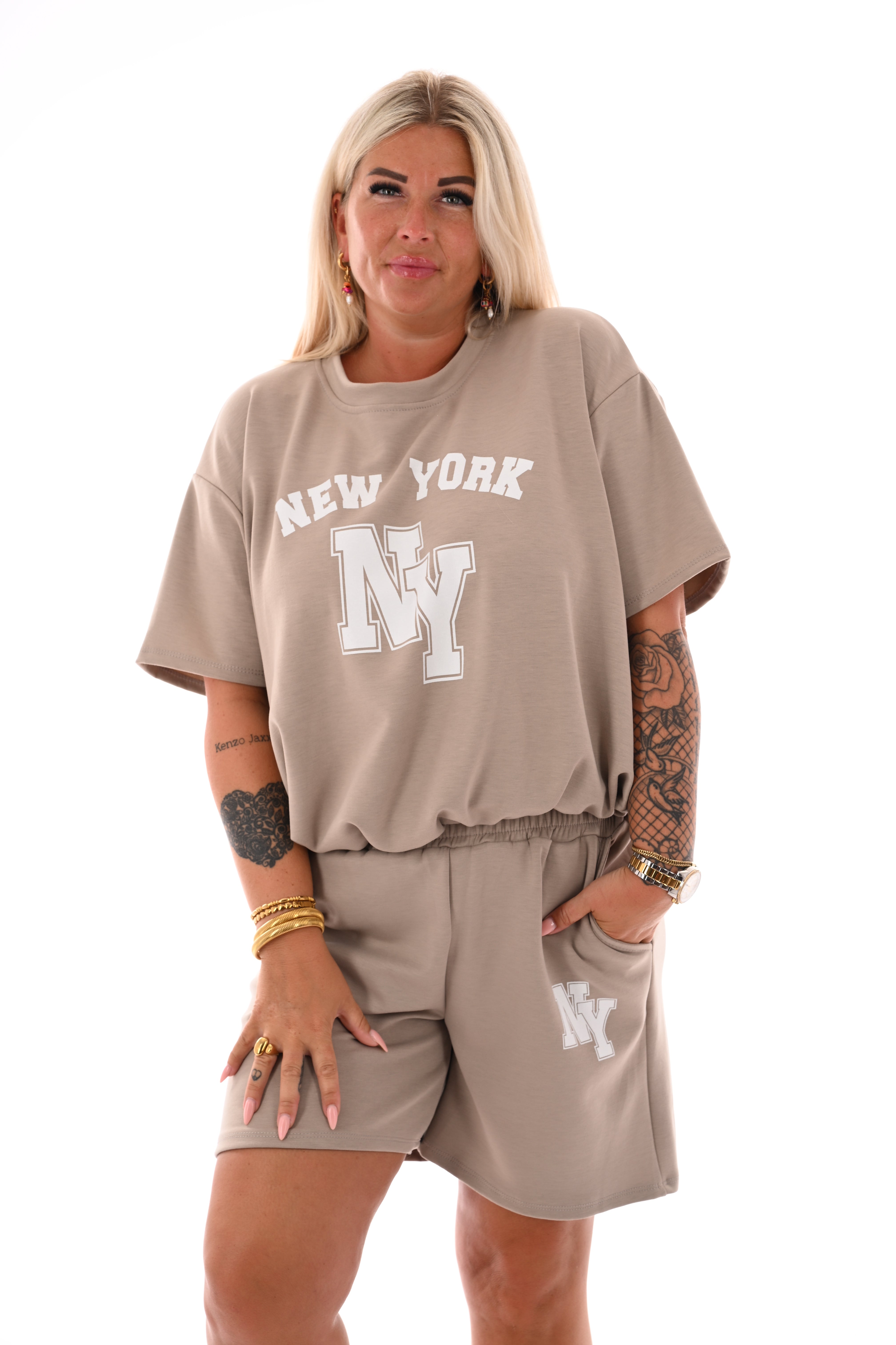 Twinset NY elastiekenband beige