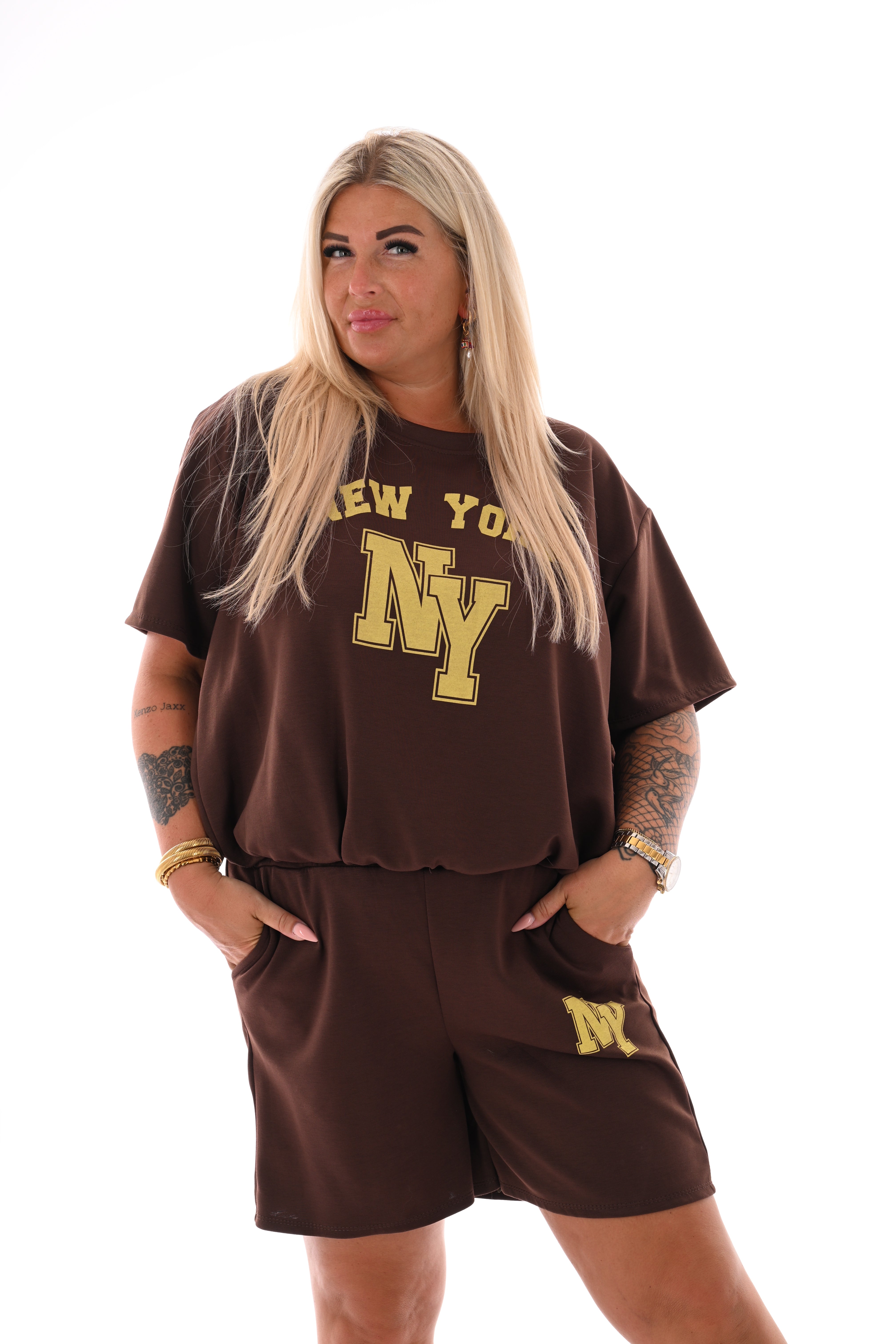 Twinset NY elastiekenband bruin