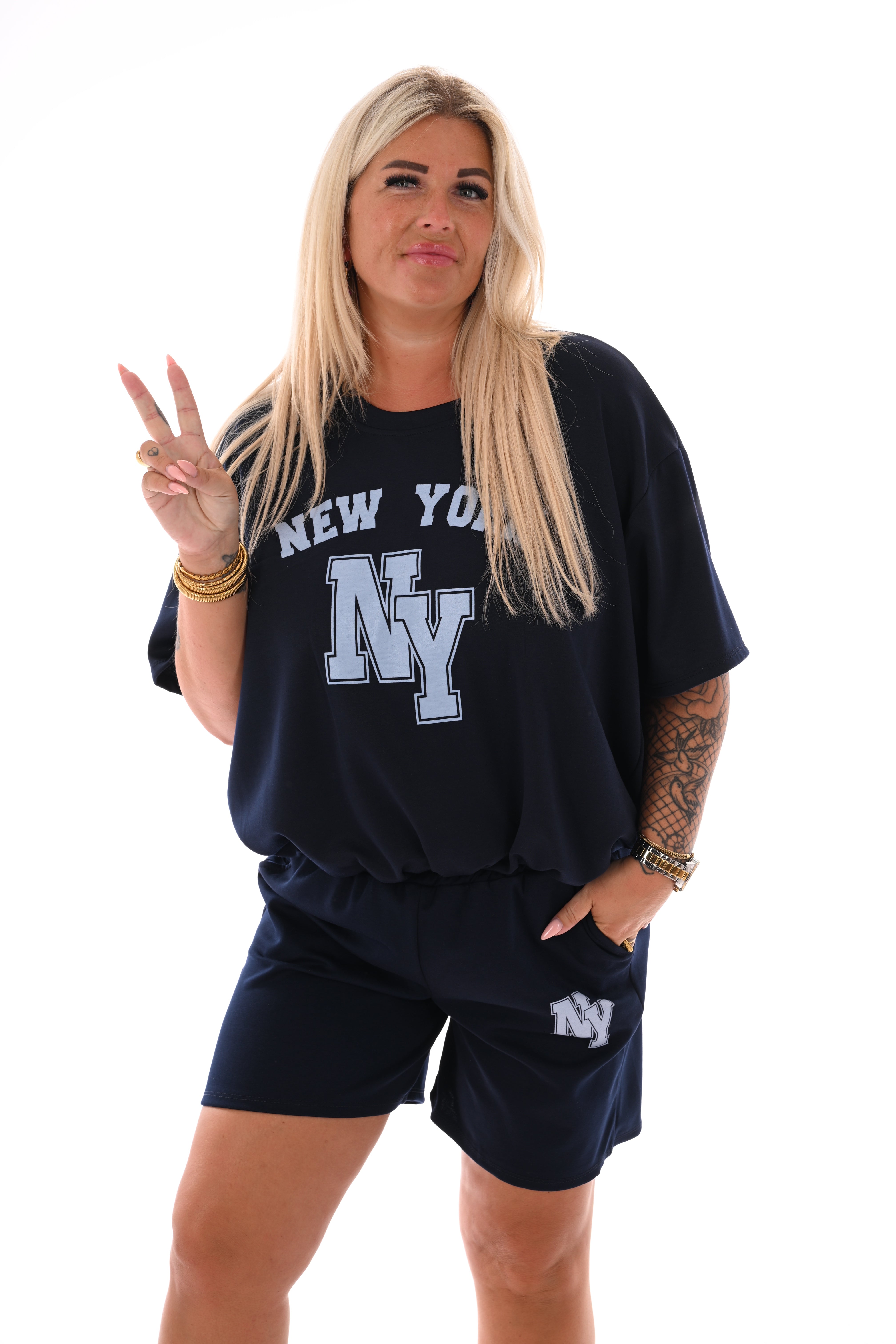 Twinset NY elastiekenband marineblauw