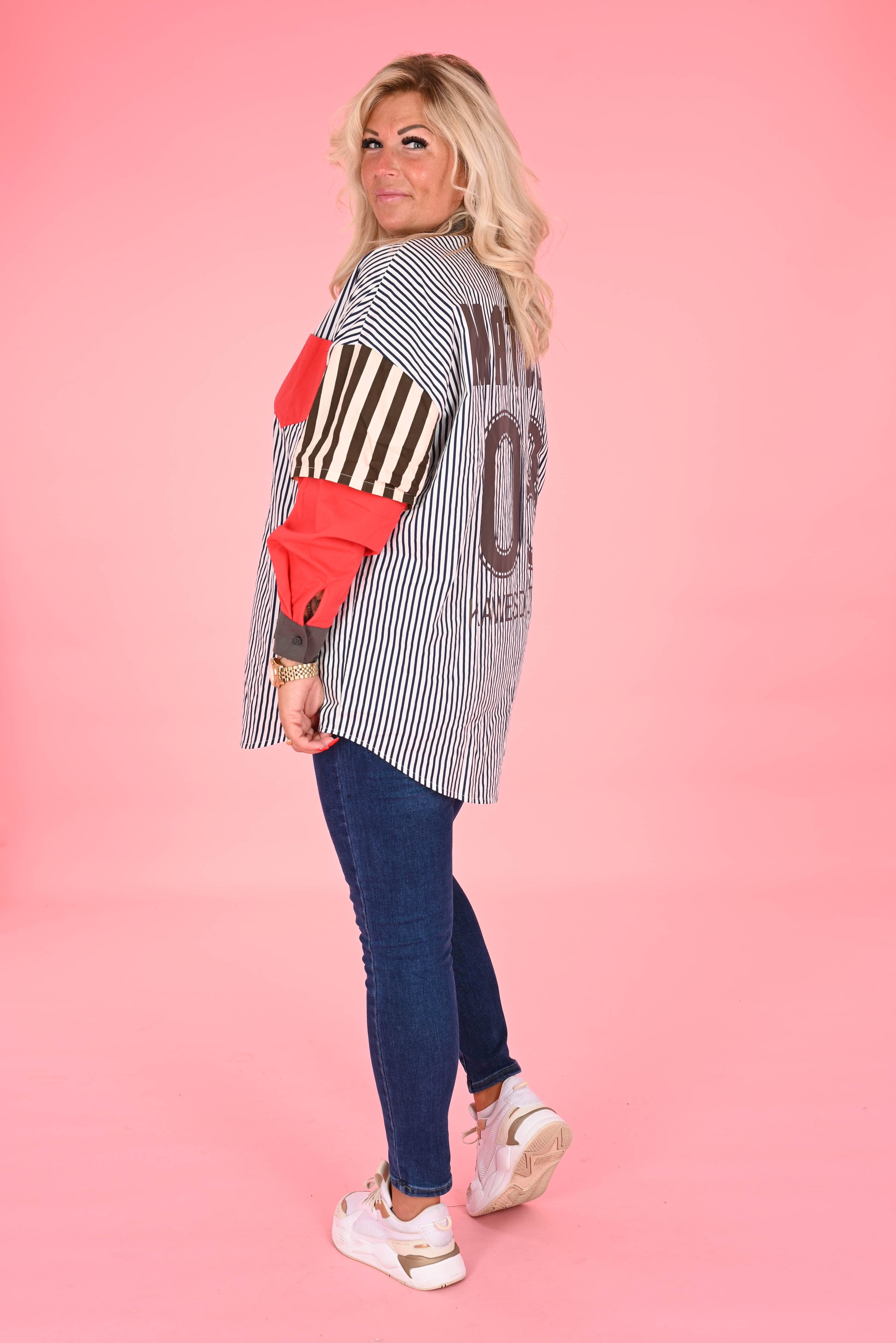 Oversized blouse mateoi 08 gesttreept