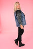 Blazer gilet denim zwart