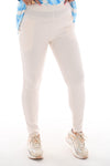 Tregging met zakken creme